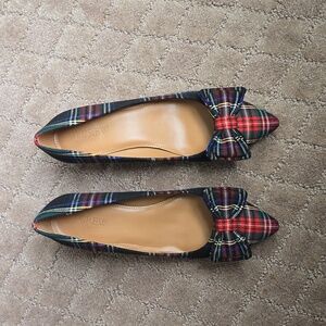 J. Crew Tartan Esme Kitten Heels 6.5